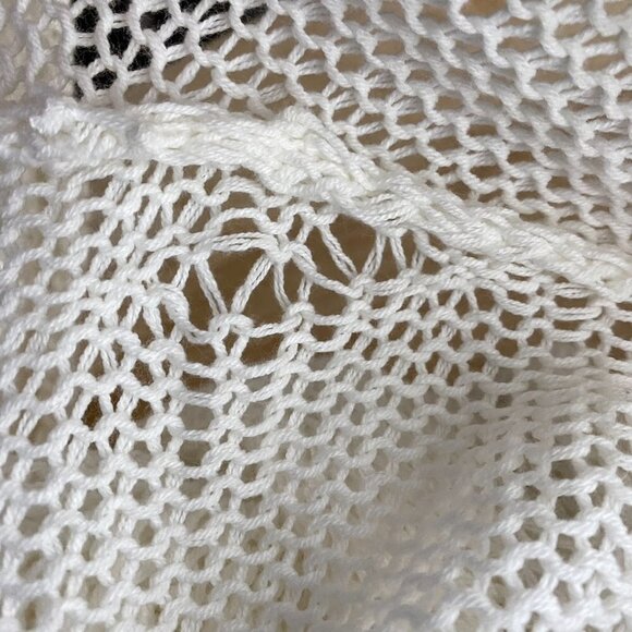 Wooden Ships Open Front Wrap Cardigan Sweater S/M White Open Knit NWT CJ-1423 - Picture 8 of 11